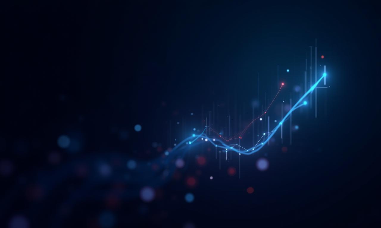 Fondo de crecimiento digital representado con gráficos y conexiones digitales